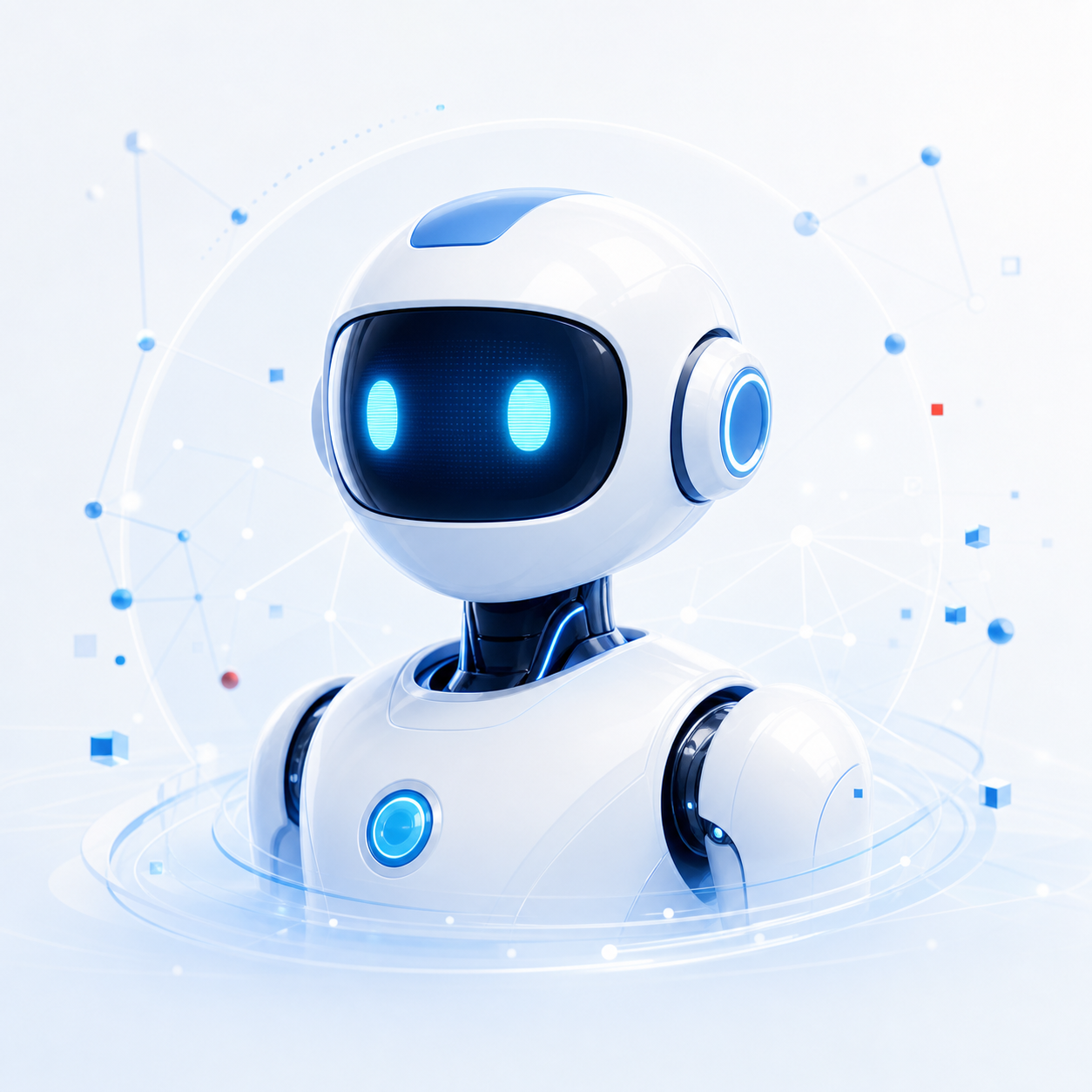 Futuristic AI robot illustration